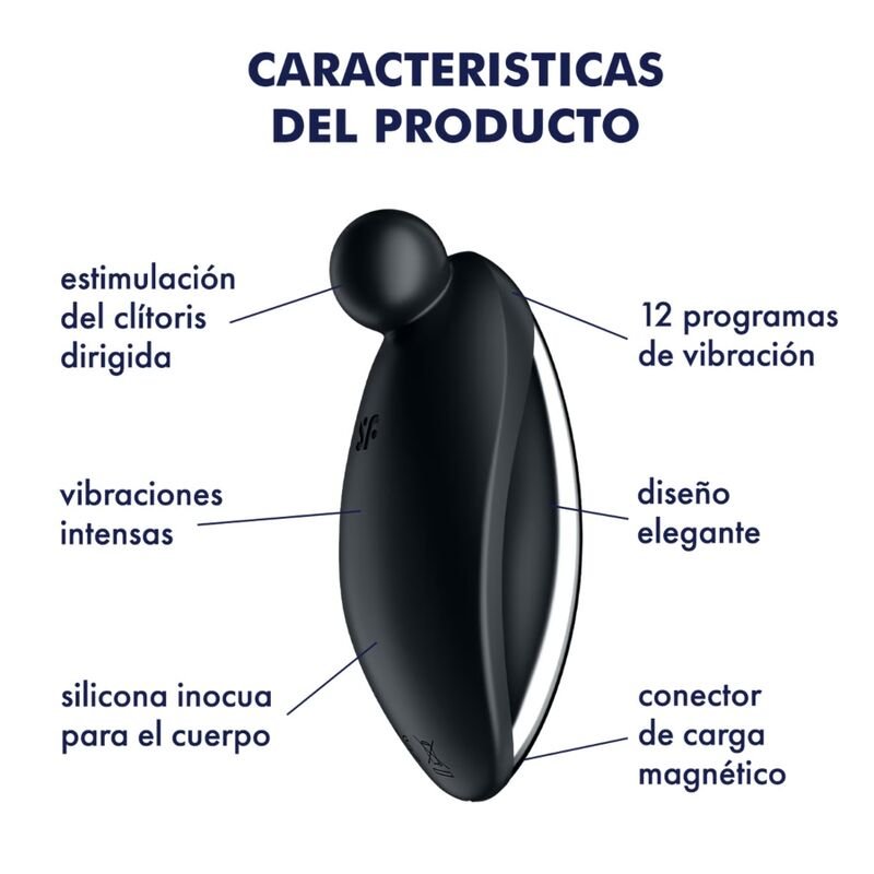 Satisfyer Spot On 2 Vibratore Clitoride Lucido e Potente 12 Programmi