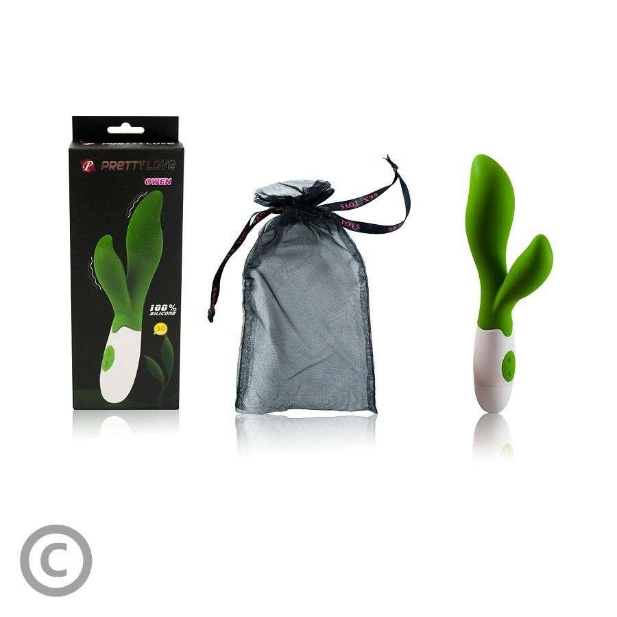 Vibratore doppio stimolazione clitoride, 30 modalità, silicone FDA
