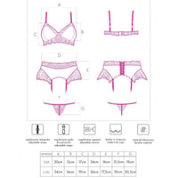 Thumbnail for Set lingerie in raso bordeaux e pizzo nero, seduzione elegante