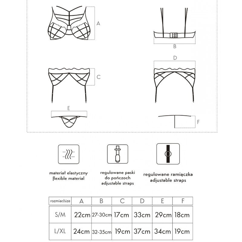 Set lingerie seducente 3 pezzi elegante e femminile