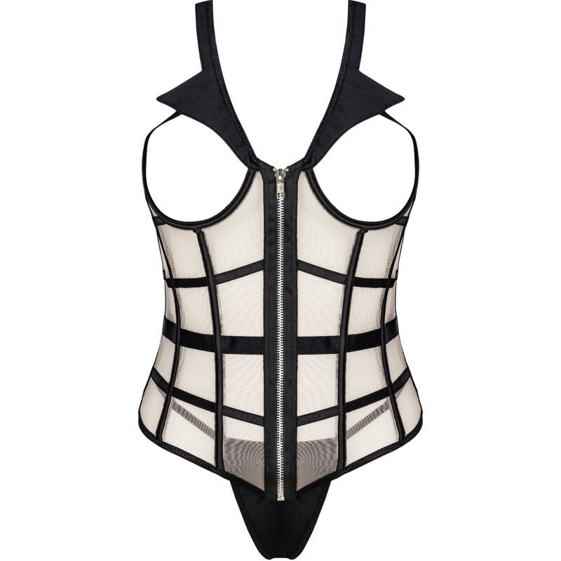 Set Corsetto Sensuale e Perizoma Nero - Eleganza Provocante in Due Pezzi