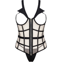 Thumbnail for Set Corsetto Sensuale e Perizoma Nero - Eleganza Provocante in Due Pezzi