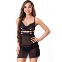 Thumbnail for Set Intimo Seducente Maia con Canotta e Perizoma Nero - Eleganza e Sensualità