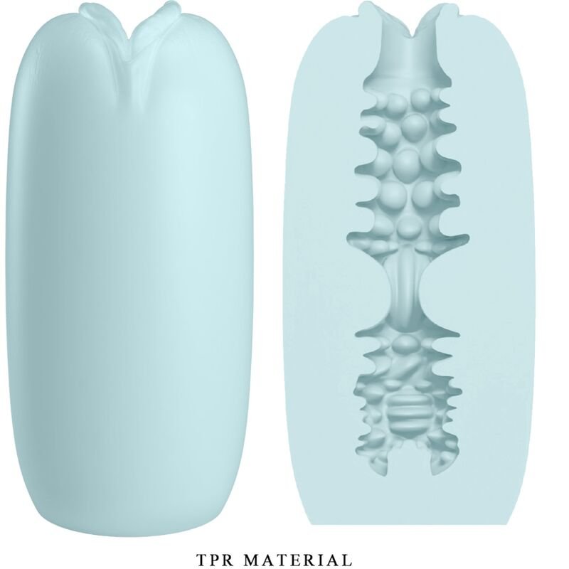 Masturbator Impermeabile Blu con Guaina Stimolante per Piacere Intenso