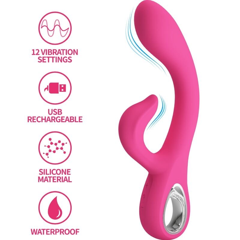 Vibratore Rabbit con Stimolazione Doppi Sensazioni e 12 Vibrazioni