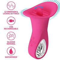 Thumbnail for Vibratore Orale Pretty Love con 12 Vibrazioni e Lingua Vibrante