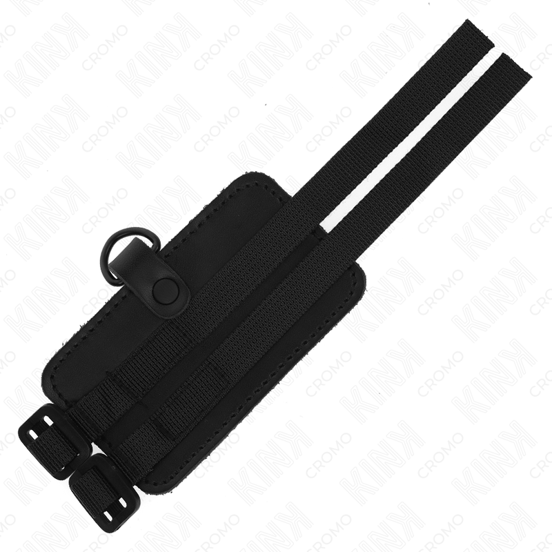 Anello per pene in pelle regolabile con cinghie e stile BDSM