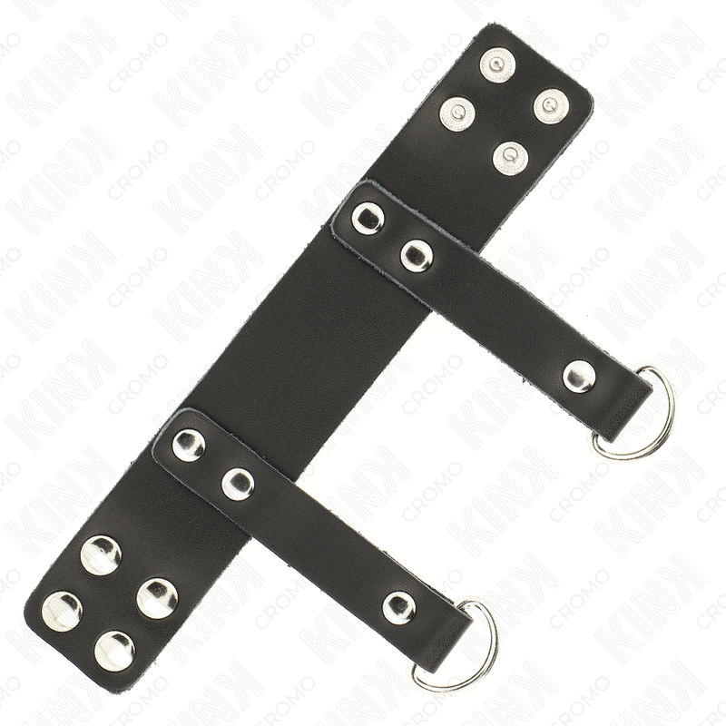 Anello pene D in metallo e pelle regolabile 18,5 x3,3 cm KINK