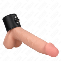 Thumbnail for Anello per pene in pelle con chiusura a pressione 18 x5 cm – controllo e stile