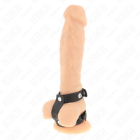 Thumbnail for Anello pene regolabile in pelle doppia per piacere e controllo