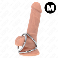 Thumbnail for Anello pene in metallo cromato triplo da 3,8-5 cm modello 2—Controllo e piacere intenso