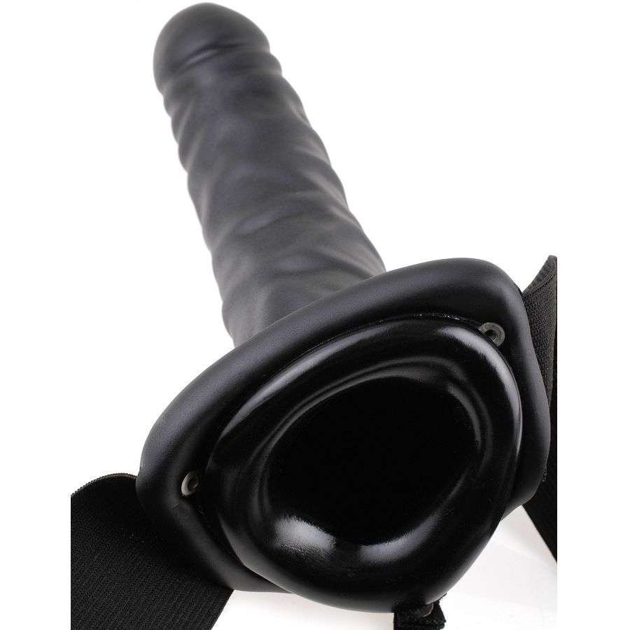 Strap-on Hollow da 8" con Vibrazioni - Imbattibile Sicurezza e Piacere