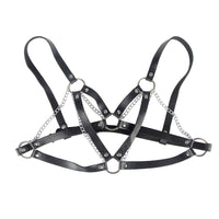 Thumbnail for Cintura Punk Bondage Nera con Fibbie in Metallo – Taglia Unica