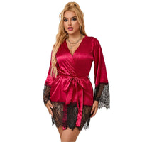 Thumbnail for Pigiama in Pizzo Rosso L/XL Elegante e Seducente – Sublime Perizoma Inclusa