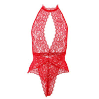 Thumbnail for Body coppa aperta rosso L/XL di lusso, seduzione e comfort assoluto
