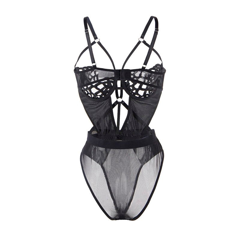 Body in pizzo nero Sublime S/M: seduzione ed eleganza irresistibile