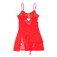 Thumbnail for Babydoll in Pizzo Rosso Sublime S/M: Seduzione e Comfort Estremo