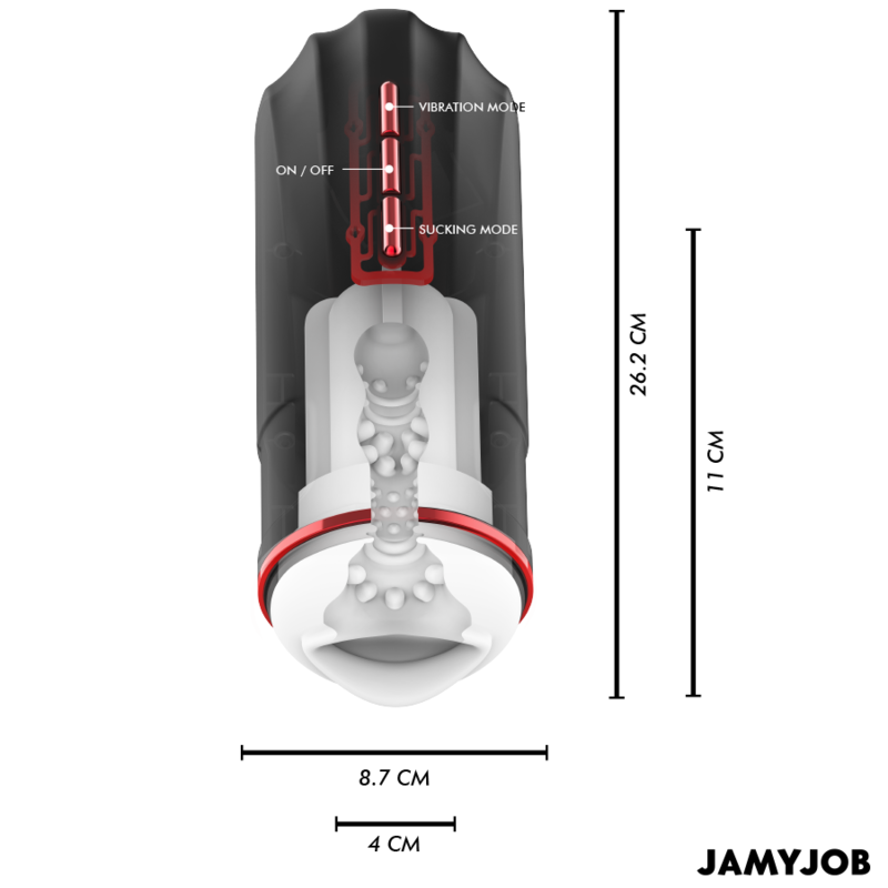 Masturbatore Automatico Bocca MEGABITE JAMYJOB - Design Elegante e Potente