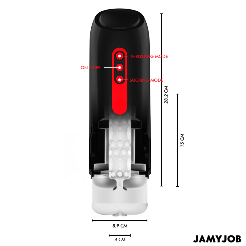 Masturbatore automatico Phantom JAMYJOB con aspirazione e controllo personalizzato