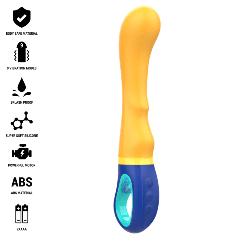 Vibratore Punto G Ergonomico Giallo, Potente e Silenzioso