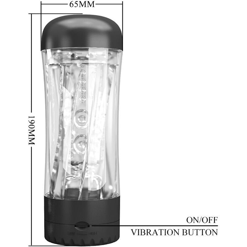 Tazza Masturbatrice Vibrante Ultra-Realistica con Guaine Scanalate