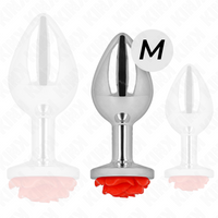 Thumbnail for Plug Anale in Acciaio con Rosa Rossa – Eleganza e Sicurezza