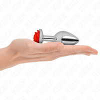 Thumbnail for Plug Anale in Acciaio con Rosa Rossa – Eleganza e Sicurezza