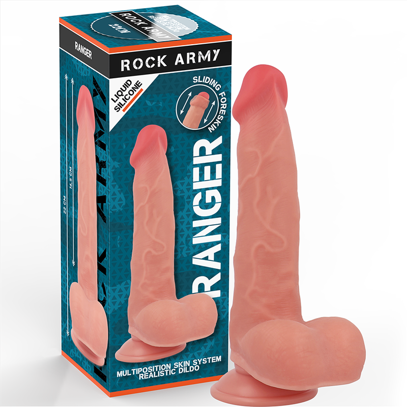 Dildo realistico in silicone liquido con ventosa Rock Army RANGER