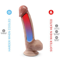 Thumbnail for Penis realistico in silicone termoreattivo 17,8 cm, morbido e sicuro