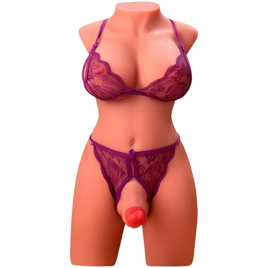Torso Realistico XISE con Dildo, Vibrazione e Spinta Automatica