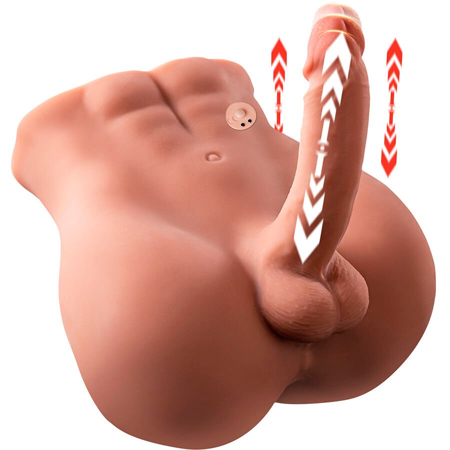 Masturbatore realistico con spinta automatica e stimolazione doppia XISE