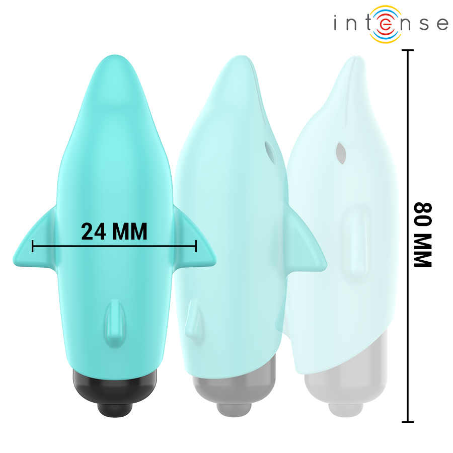 Vibrazione Intensa Delfino Blu - Bullet Tascabile Impermeabile 8 x4,7 cm