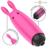 Thumbnail for Vibratore Tascabile Rosa Intenso con Vibrazione Potente e Silicone Eco