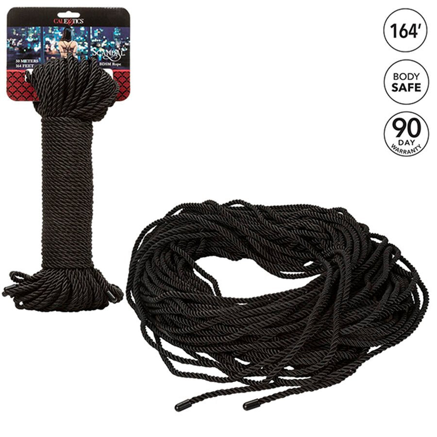Corda BDSM Scandal® Nera 50 m, Lusso e Creatività in Bondage