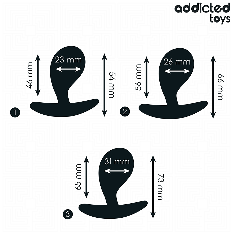 Set di 3 Plug Anali Silicone Medico per Esplorazione Sicura