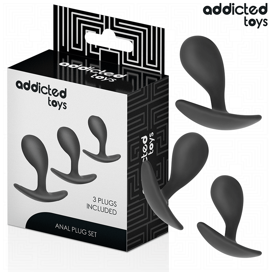 Set di 3 Plug Anali Silicone Medico per Esplorazione Sicura