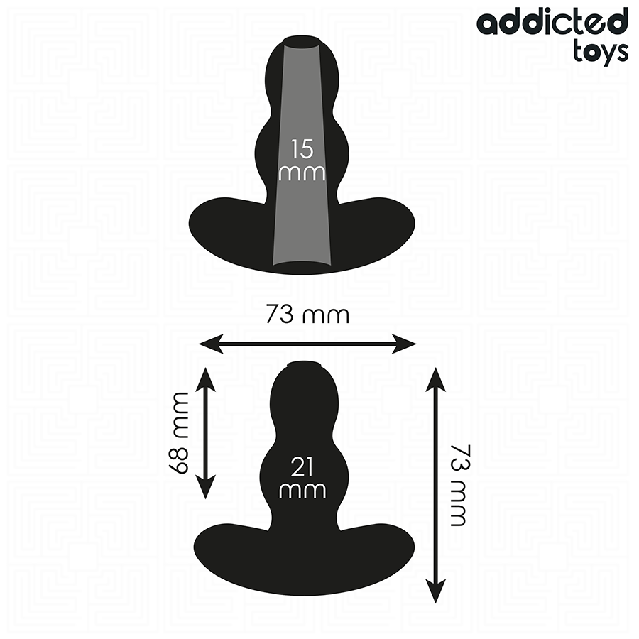 Plug anale cavo Addicted Toys 7,3 cm per stimolazioni intense