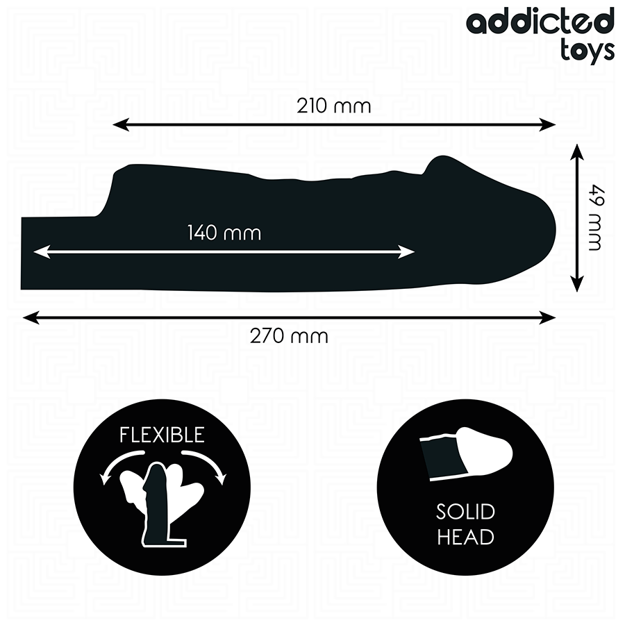 Guaina Trasparente Addicted Toys M 27 cm per Aumento di Volume e Lunghezza
