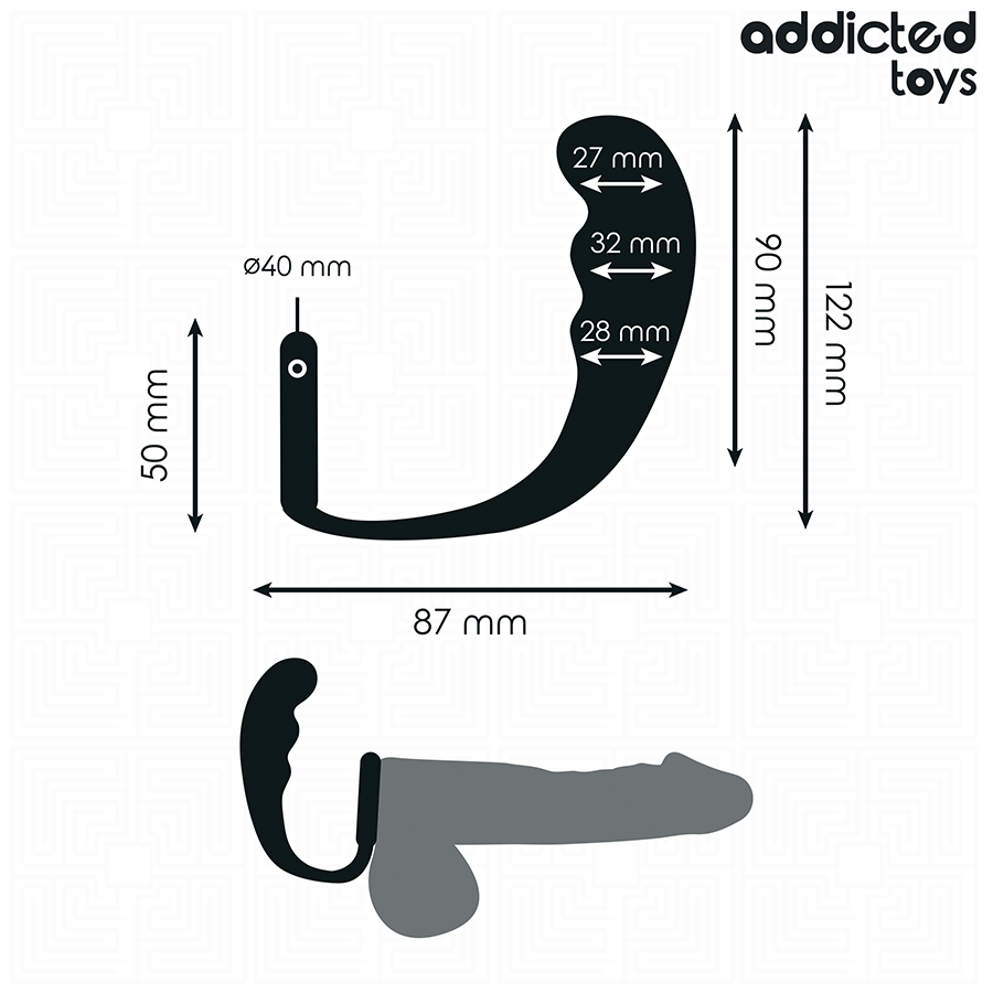Plug anale con anello modello 4, stimolazione profonda e controllo