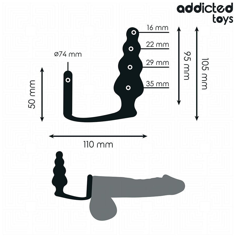 Plug Anale con Anello Modello 5 per Stimolazione Profonda e Piacere Intenso