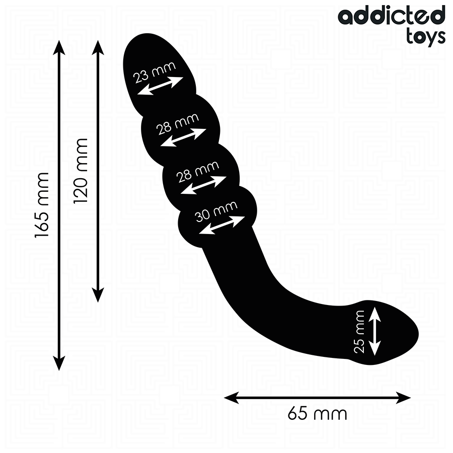 Massaggiatore Doppio 16,5 cm in Silicone per Stimolazione Anale