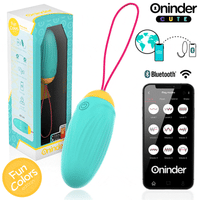 Thumbnail for Uovo vibrante ONINDER CUTE in silicone con movimento ondulatorio e app gratuita
