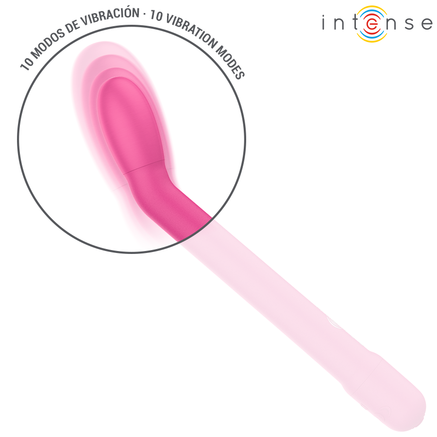 Stimolatore Punto G Rosa INTENSE FUN con 10 Vibrazioni Elegante
