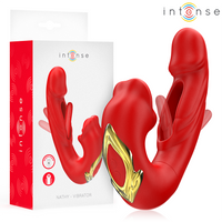 Thumbnail for Vibratore Doppio Nathy con Stimolazione Bocca, Intense Rosso