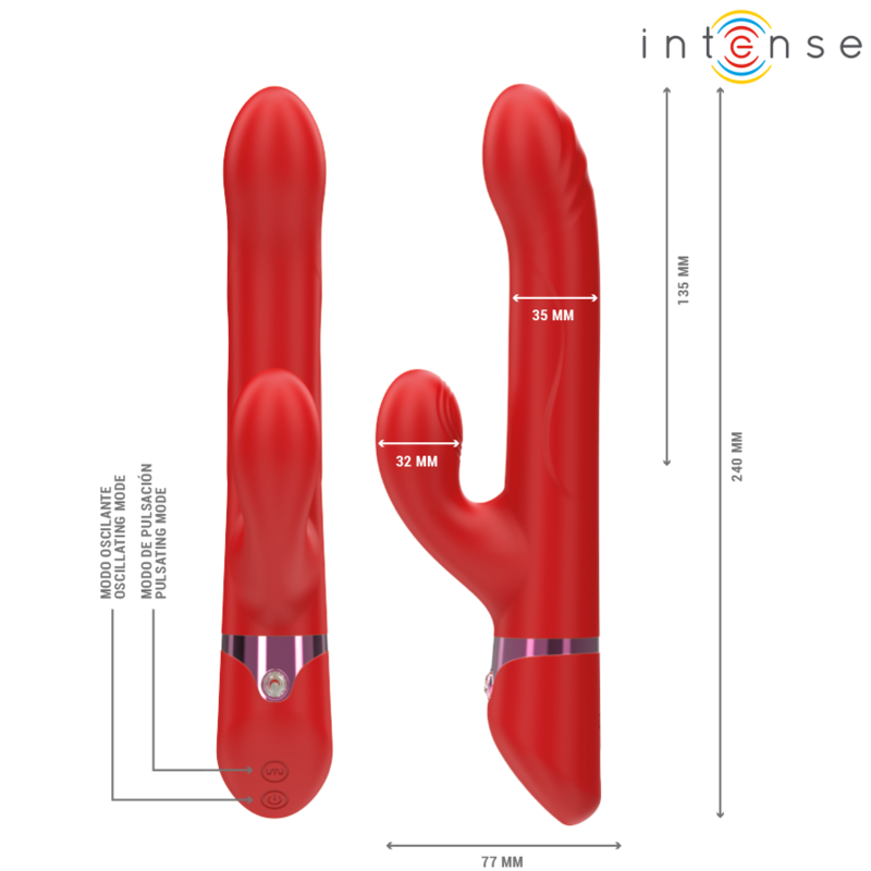 Vibratore Multifunzionale Lele Intense: Rotazione, Oscillazione e Stimolazione