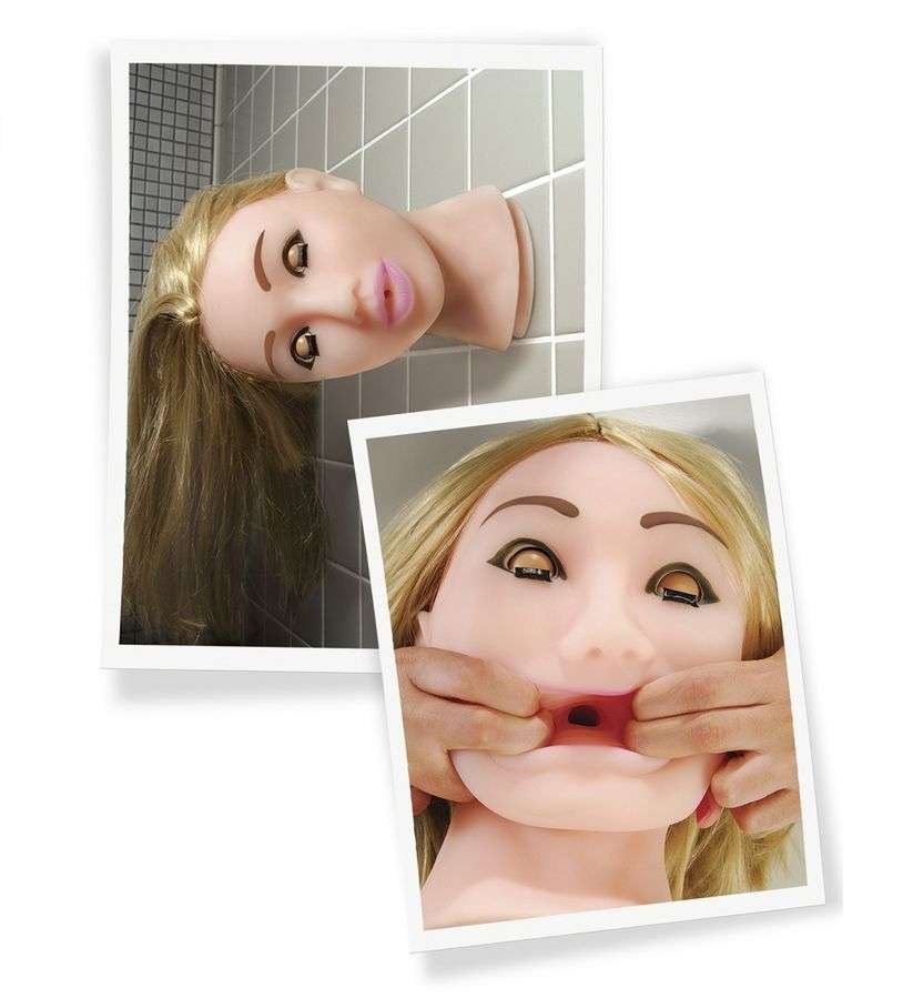 Pupazzo faccia realistica con base a ventosa, orgasmo intenso