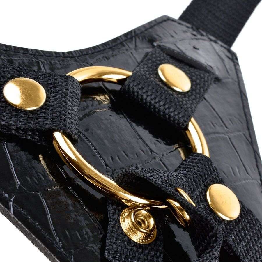 Imbracatura Strap-On Regolabile con Dildo Realistico 7" Gold