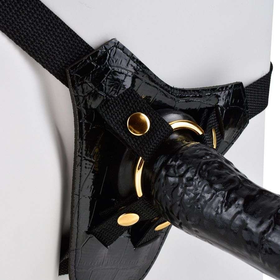Imbracatura Strap-On Regolabile con Dildo Realistico 7" Gold