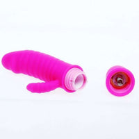 Thumbnail for Vibratore massaggiatore in silicone con 10 modalità, viola elegante
