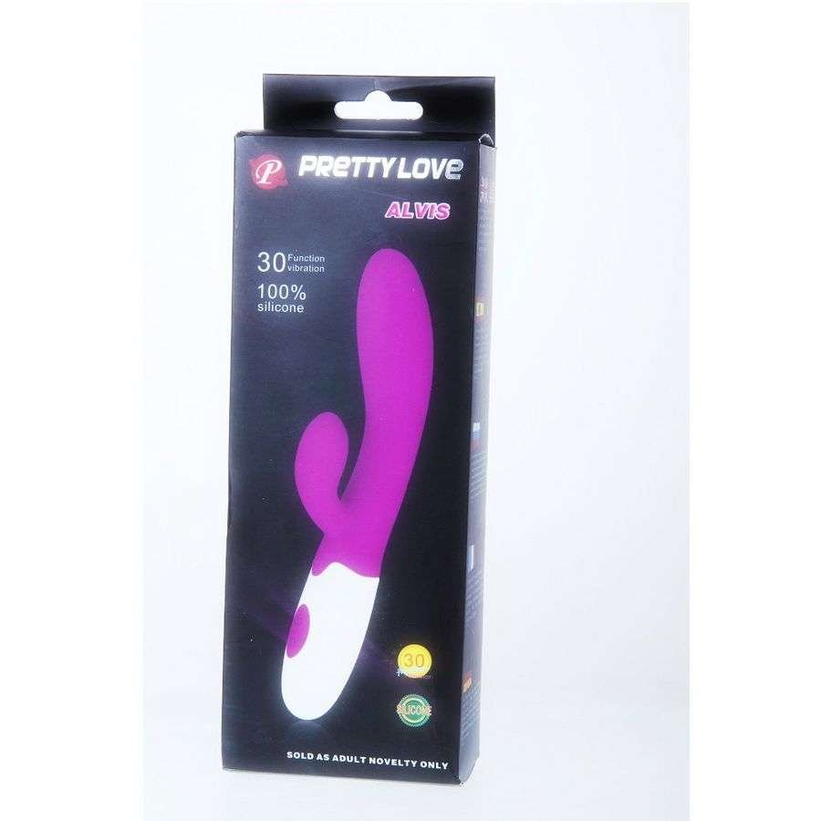 Vibratore Massaggiatore Alvis in Silicone con 30 Modalità, Viola